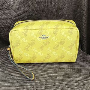 Coach Boxy Cosmetic Bag with Horse and Carriage Print No. F84642